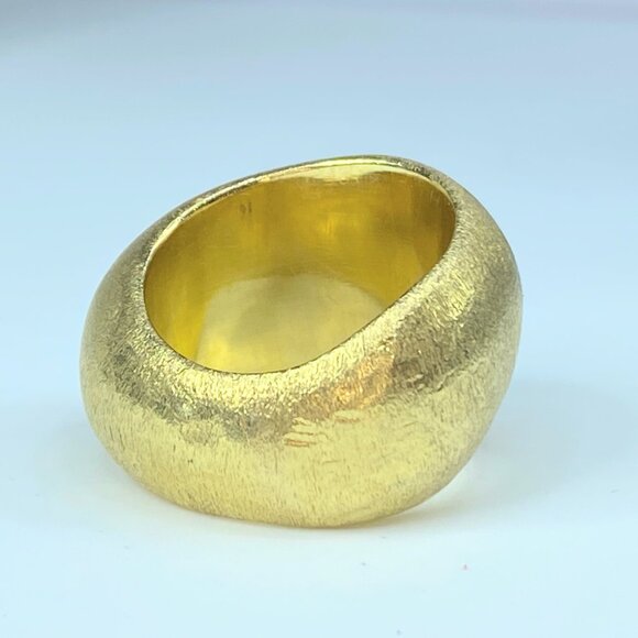 H Stern 18K "Golden Stone" Pedras Roladas Brushed finish ring 25.3g s8 JR9099 - Picture 3 of 11